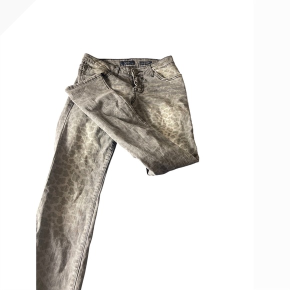 Jessica Simpson Forever Skinny Y2K Style Leopard Acid Wash Jean Low Rise Size 27 - Picture 3 of 13